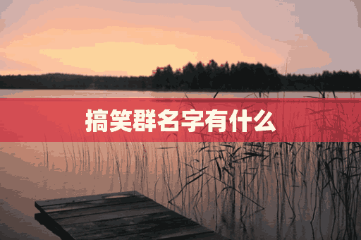 搞笑群名字有什么(搞笑群名字有什么好听)